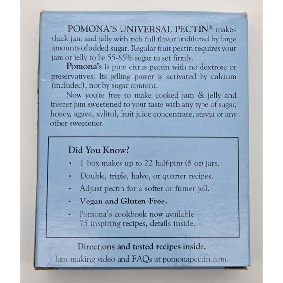 Pomona's Universal Pectin 1.1 Oz Italian Low Sugar Jam Jelly Preservative - Picture 7 of 7